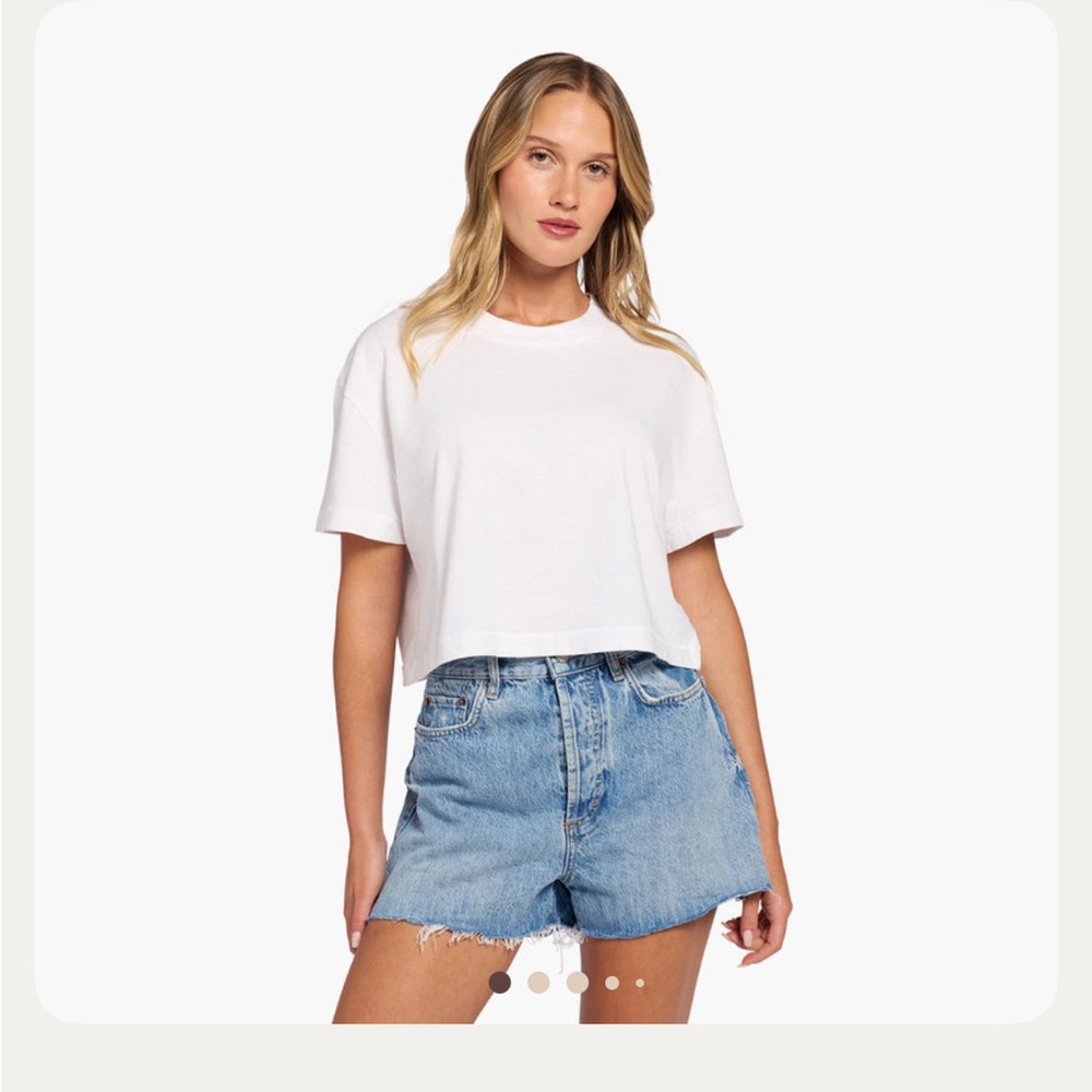 nuuds Cropped Tee | white | extra small